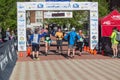 Finish Line - Blue Ridge Marathon Ã¢â¬â Roanoke, Virginia, USA Royalty Free Stock Photo